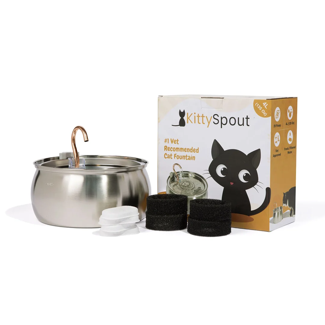 The KittySpout™ Health & Happiness Cat Kit with Original Fountain
