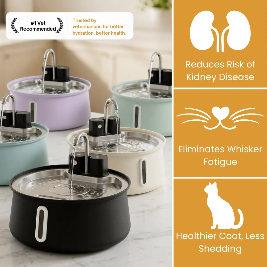 KittySpout Wireless Fountain 2.0 in Coloured Stainless Steel