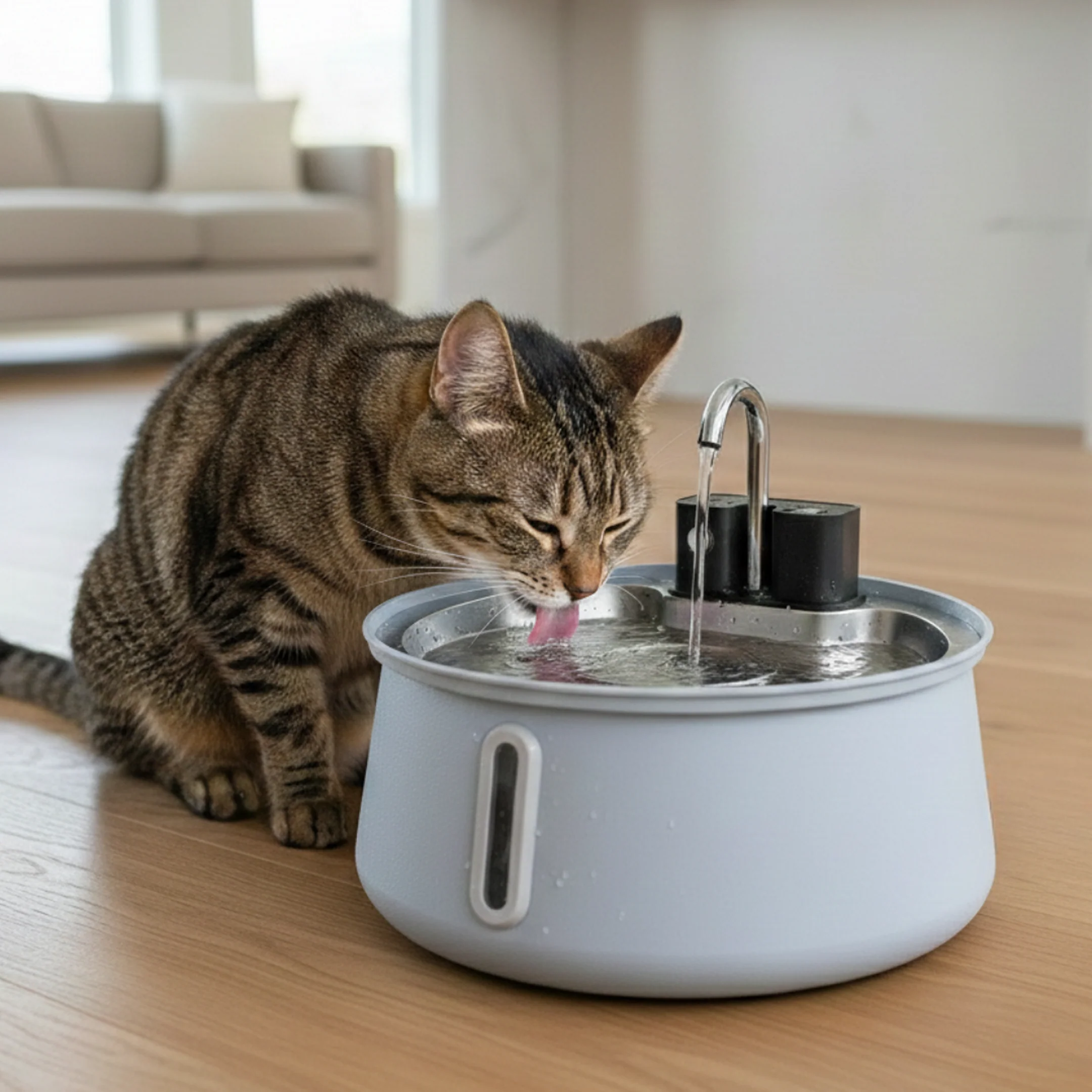 KittySpout trådløs fontæne 2.0 i farvet rustfrit stål