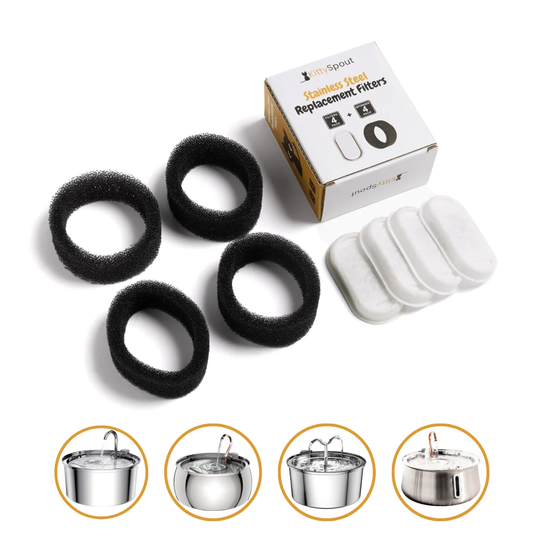 Stainless Steel Replacement Filters for Cleaner Cat Water