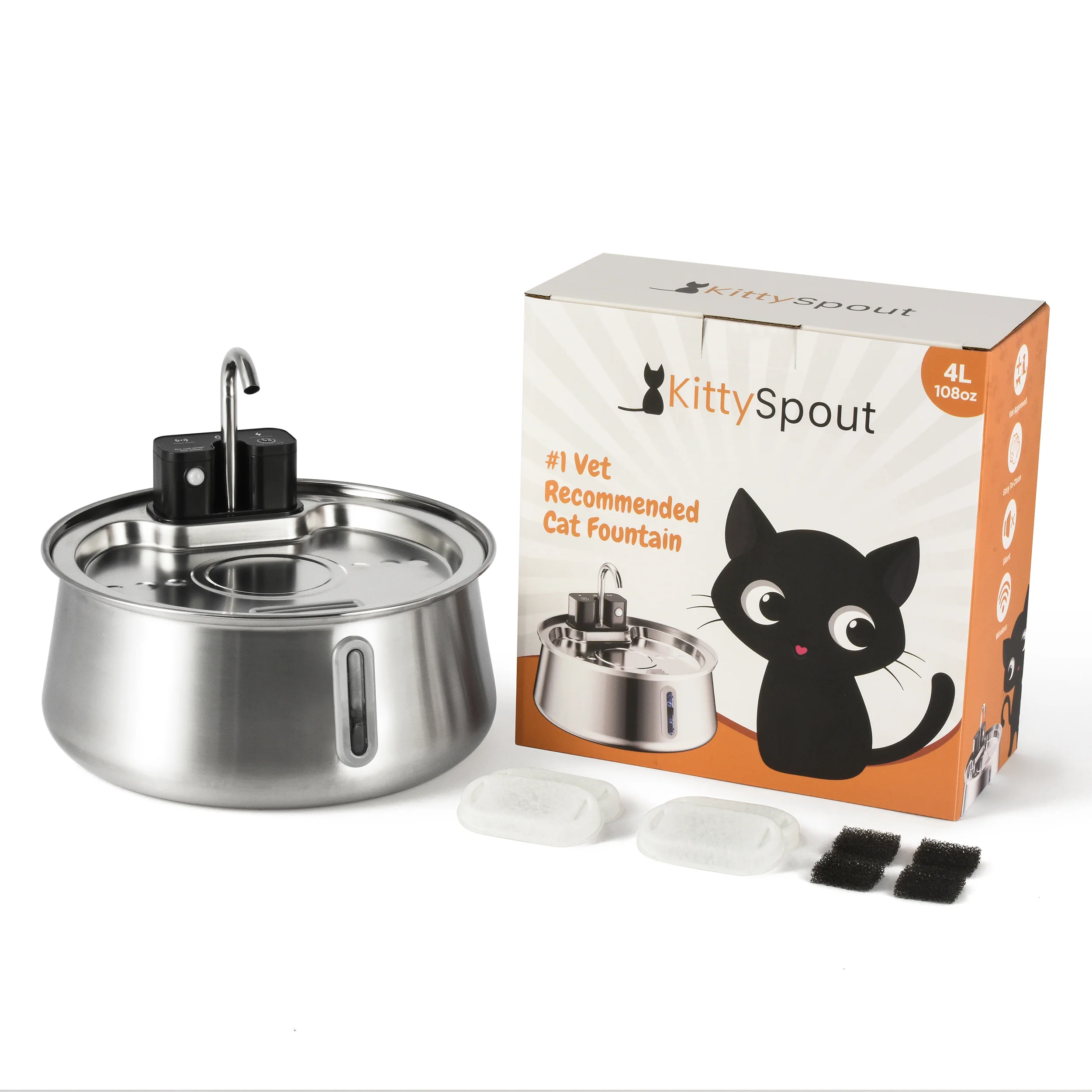 KittySpout Wireless Fountain 2.0 Two-Month Supply Kit