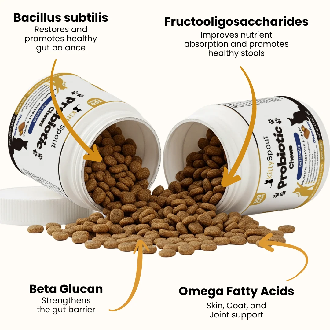 Probiotic Chews for Cats in a Soft Treat Format