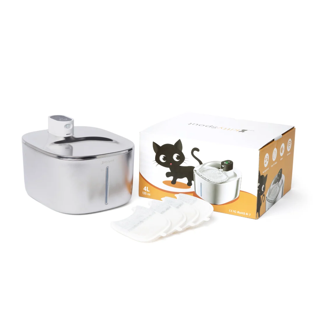 The KittySpout™ draadloze fontein voor draadloze kattenhydratatie
